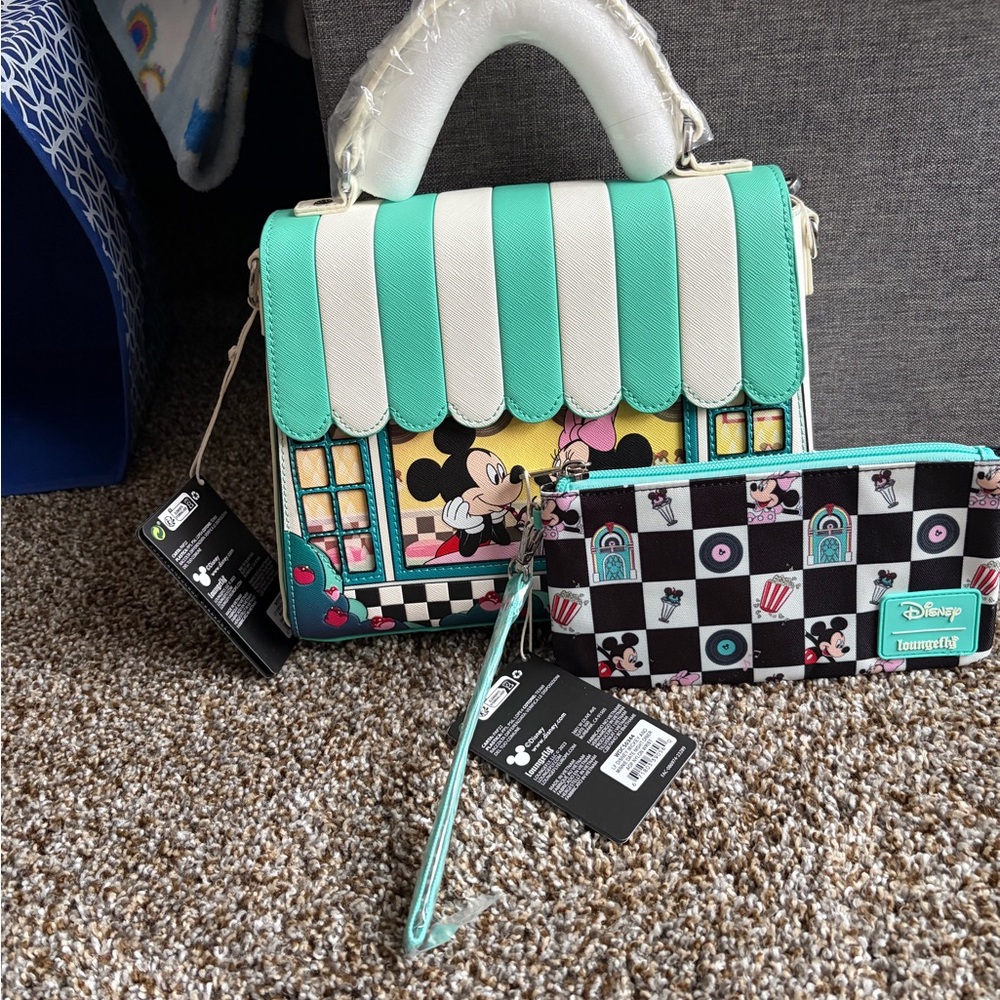 Disney Mickey & Minnie Date Night Crossbody & Wristlet